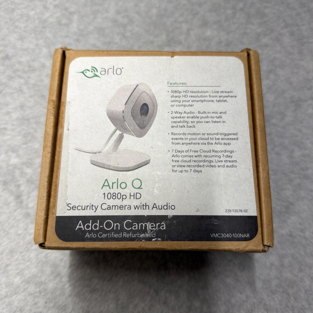Netgear Arlo VMC3040 1080p HD Security Camera Wired Night Vision Two Way Audio